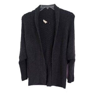 Sleeping On Snow By Anthropologie Womens Black Open Front Cardigan Size PXS